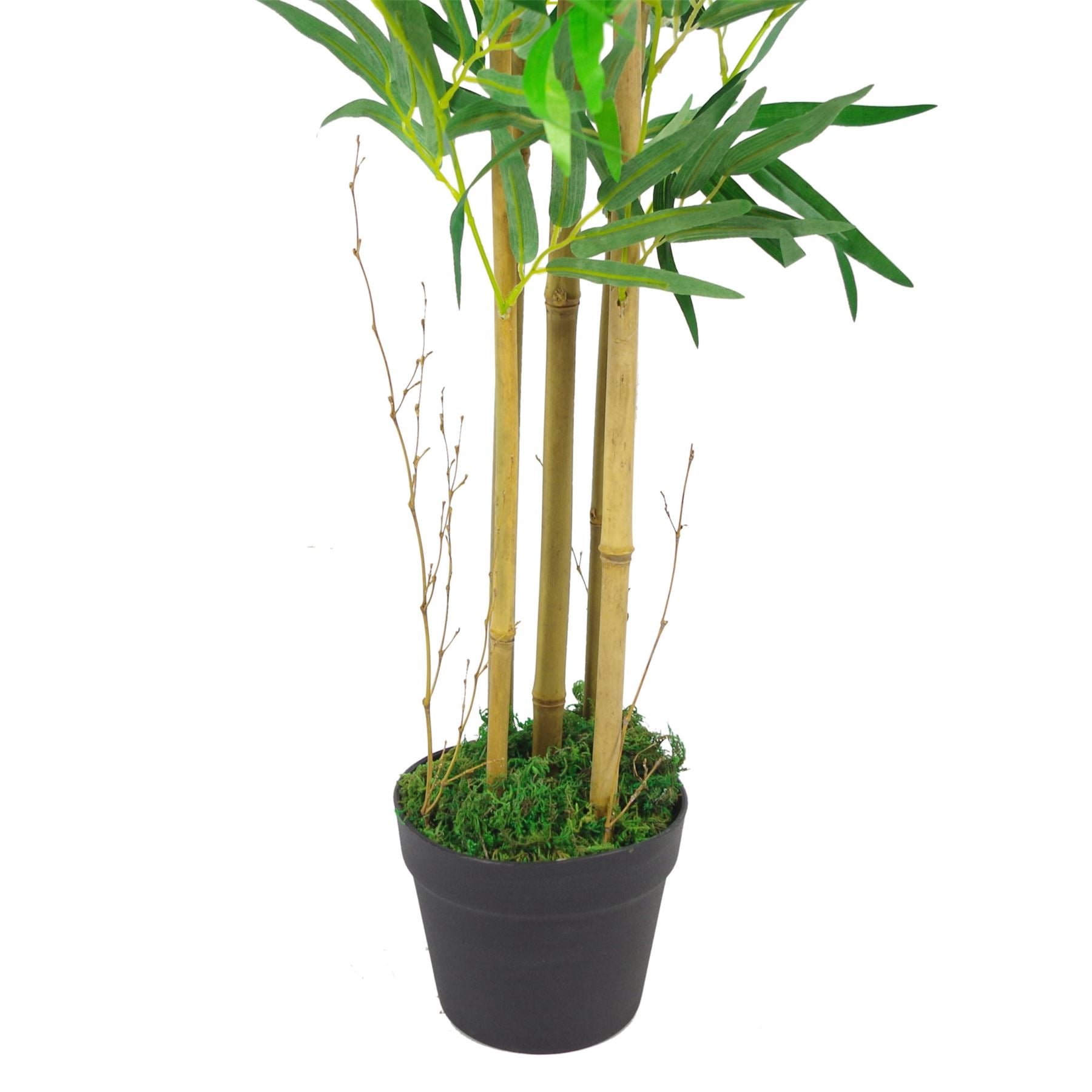 120cm (4ft) Natural Look Artificial Bamboo Plants Trees with Copper Metal Planter
