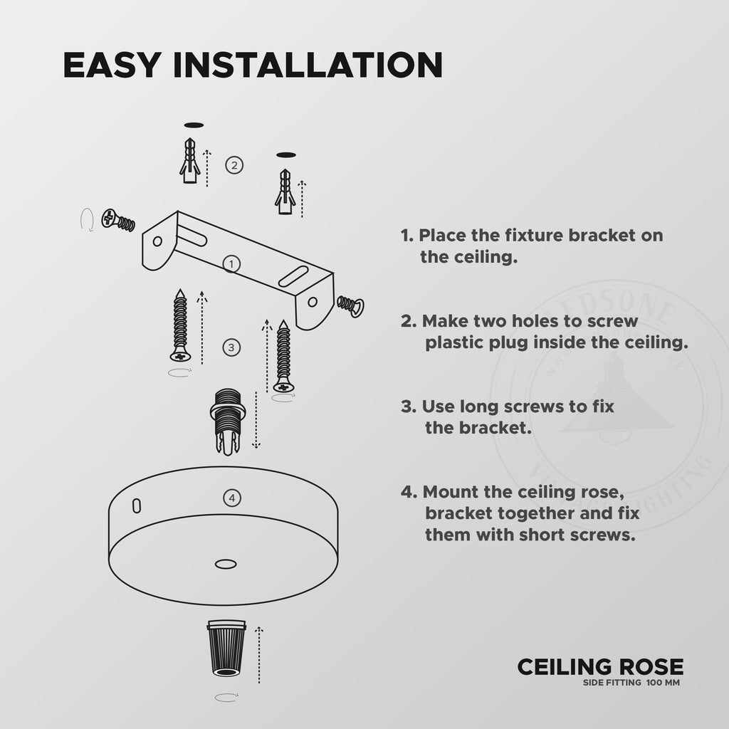 Single Outlet Ceiling Roses | Antique Brass Ceiling Rose ~2828