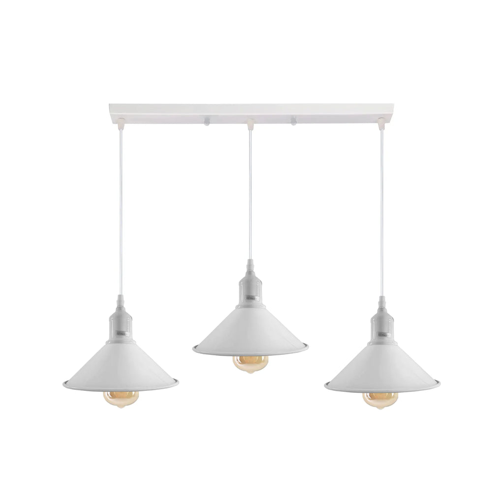 3 Way Industrial Vintage Hanging Pendent Ceiling Light Fittings~4324