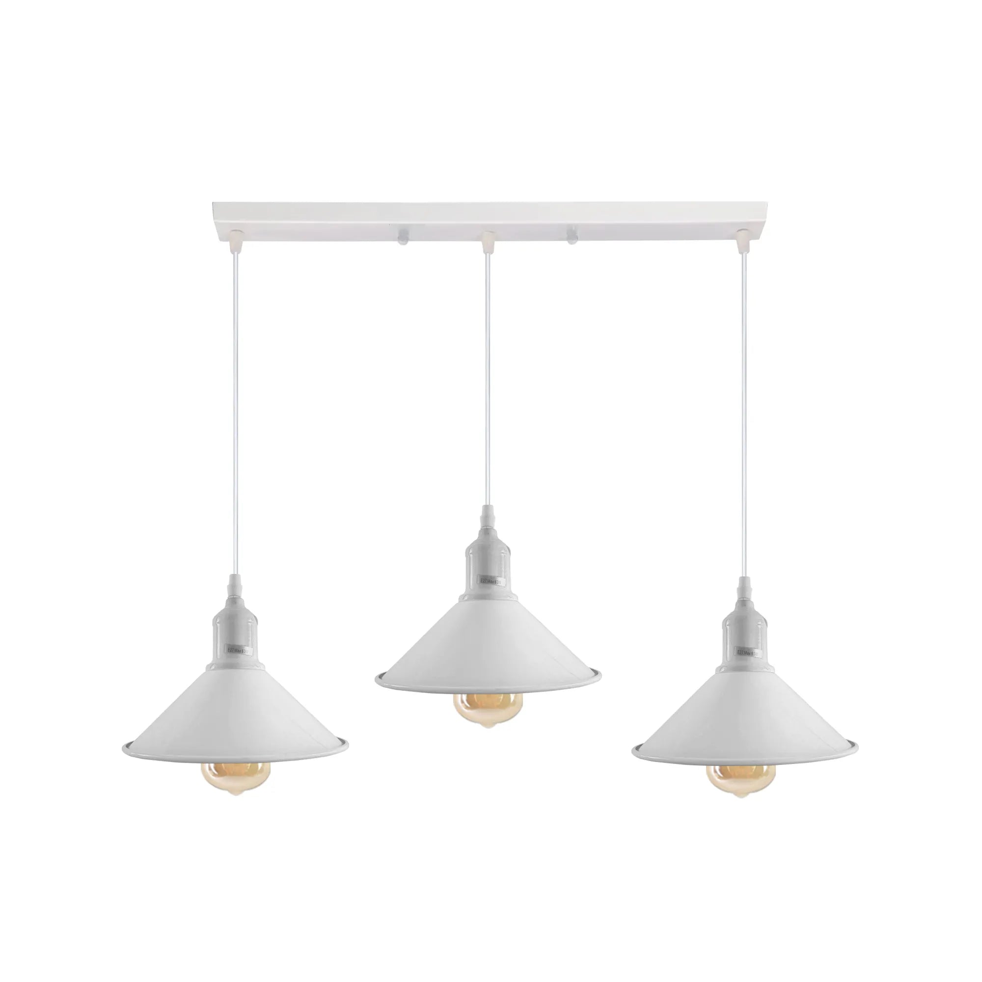 3 Way Industrial Vintage Hanging Pendent Ceiling Light Fittings~4324