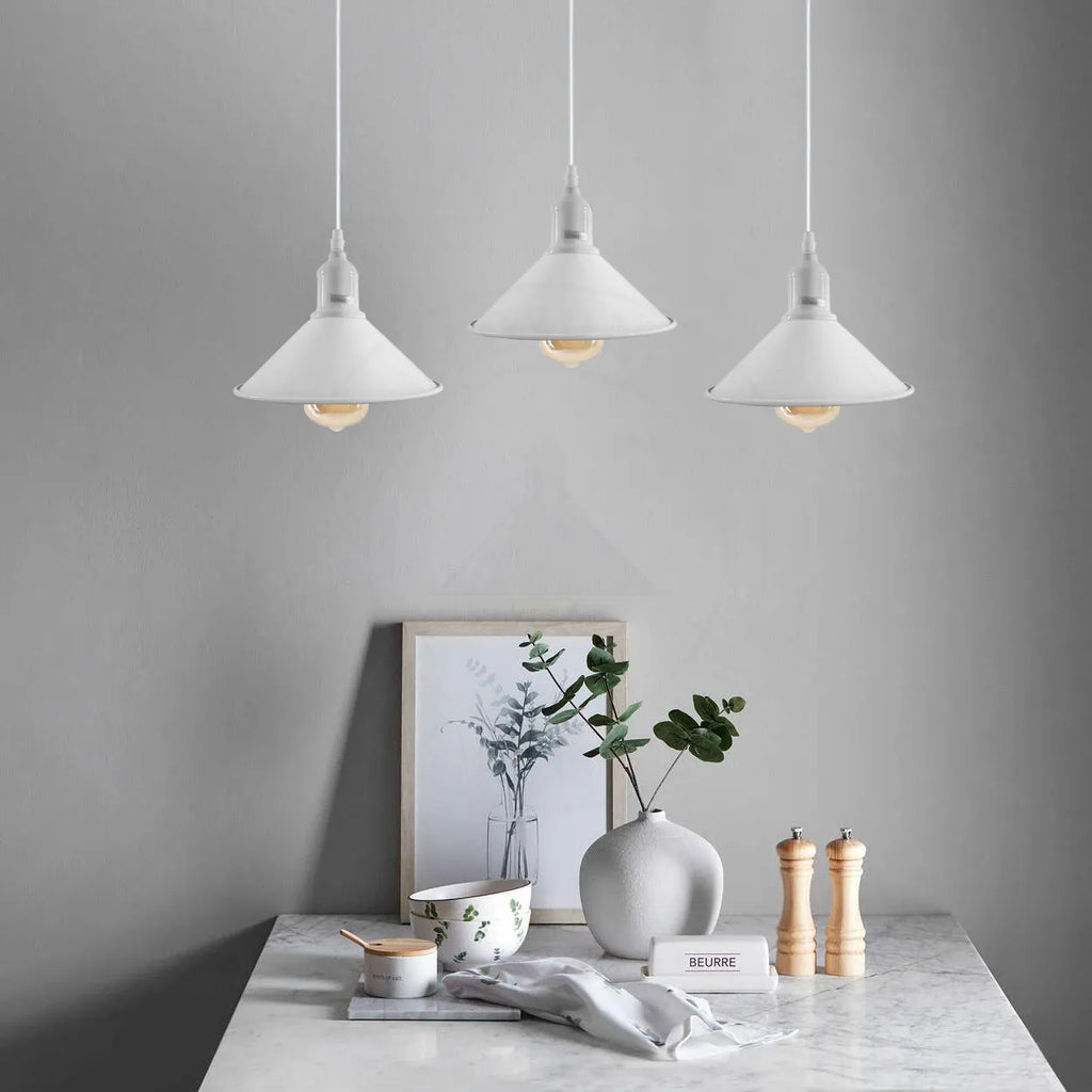 3 Way Industrial Vintage Hanging Pendent Ceiling Light Fittings~4324