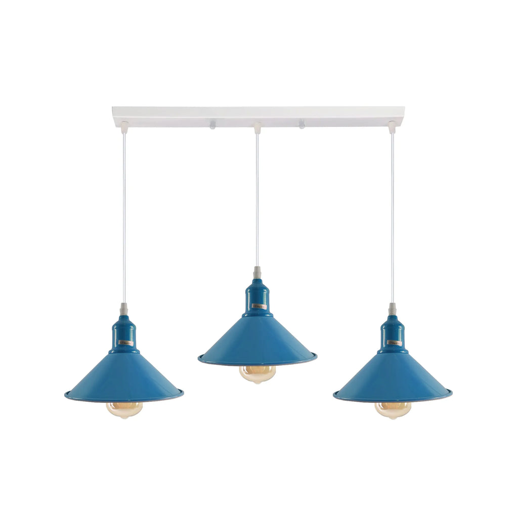 3 Way Industrial Vintage Hanging Pendent Ceiling Light Fittings~4324