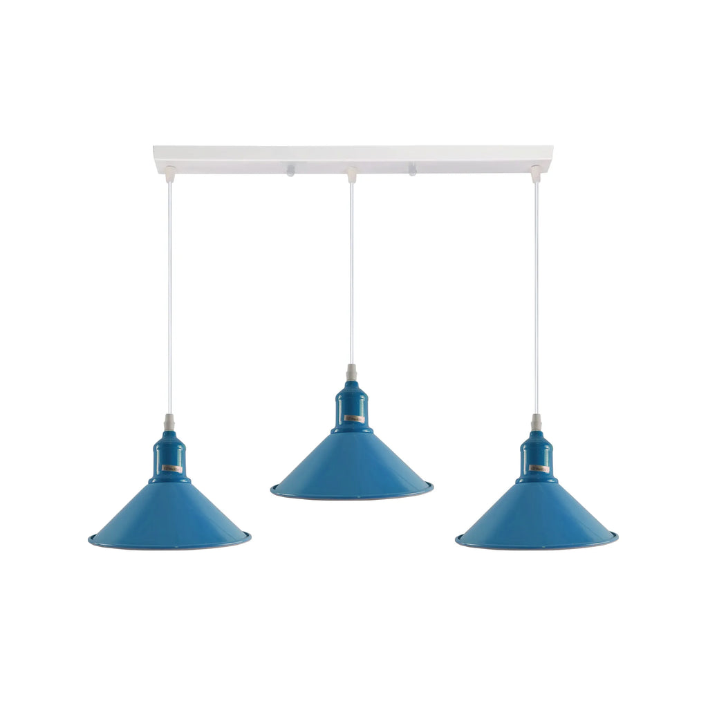 3 Way Industrial Vintage Hanging Pendent Ceiling Light Fittings~4324