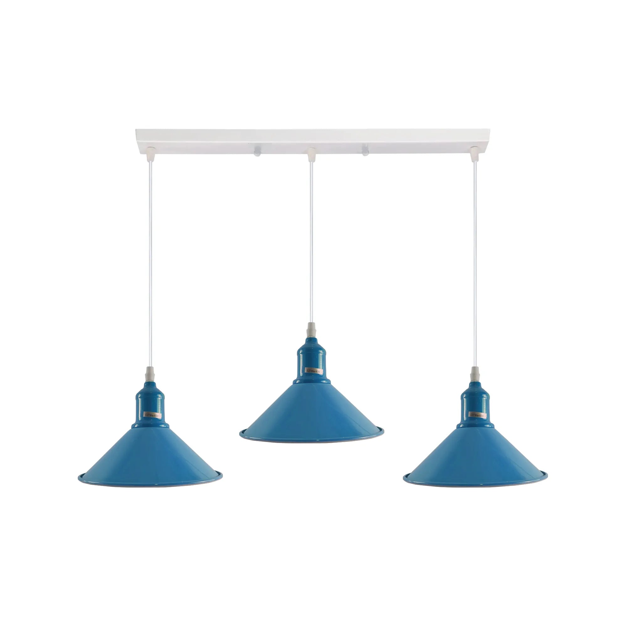 3 Way Industrial Vintage Hanging Pendent Ceiling Light Fittings~4324
