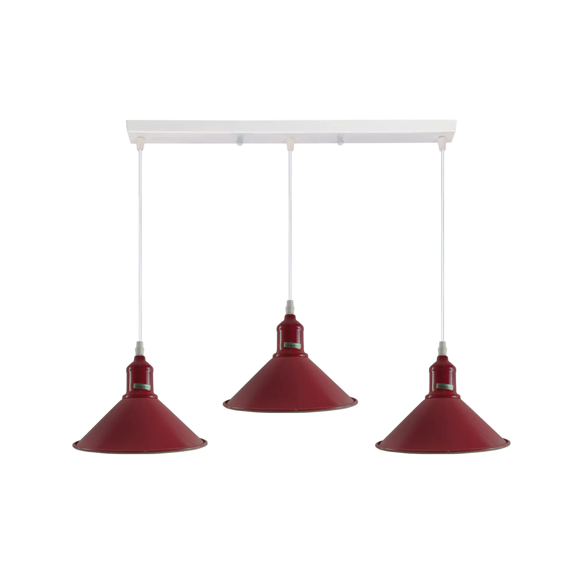 3 Way Industrial Vintage Hanging Pendent Ceiling Light Fittings~4324