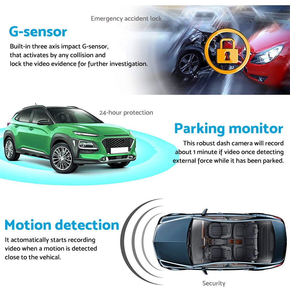 4K Car Dash Camera Recorder Suitable for Vehicles Built-in WiFi GPS UHD 2160P
