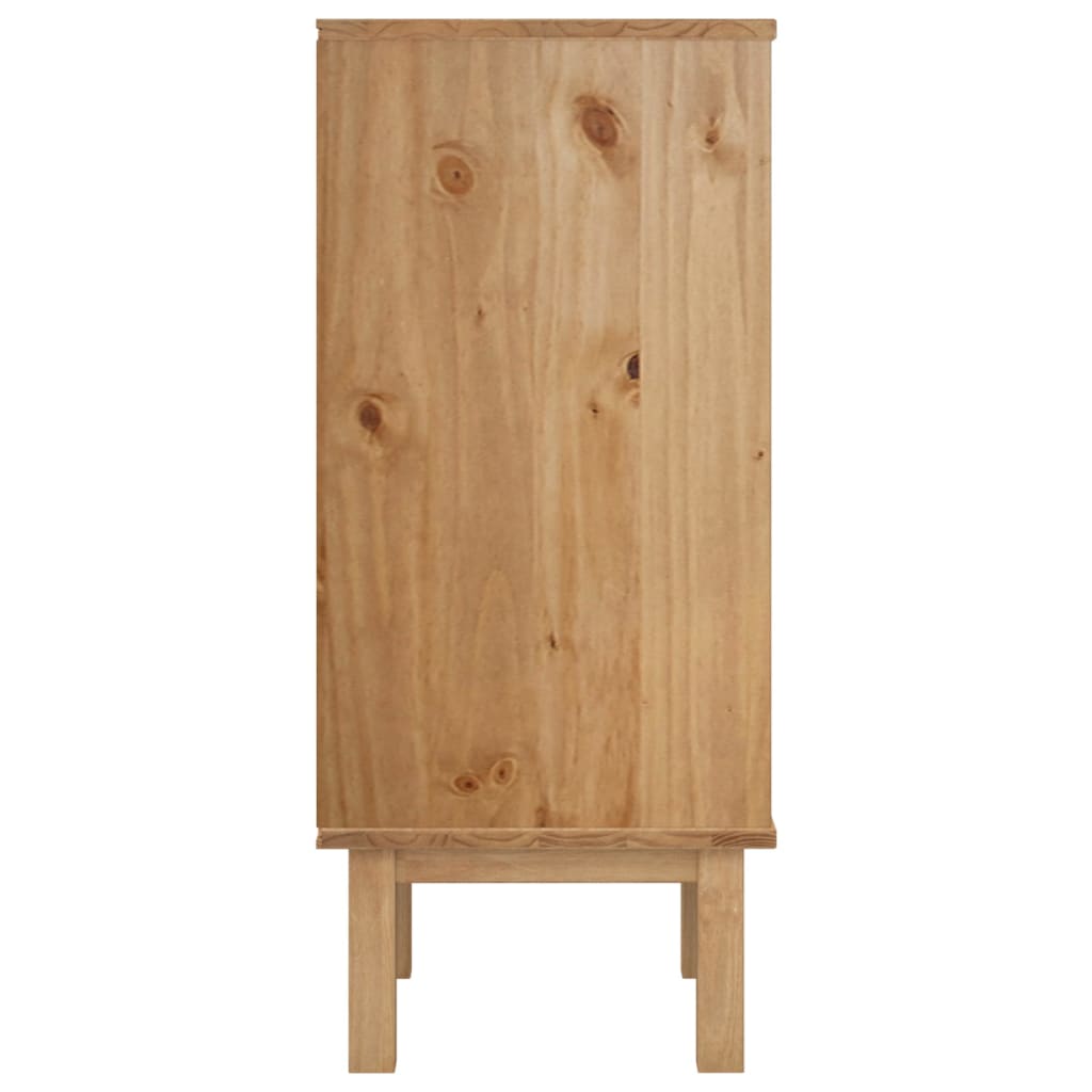NNEVL Drawer Cabinet OTTA Brown&Grey 76.5x39.5x90cm Solid Wood Pine