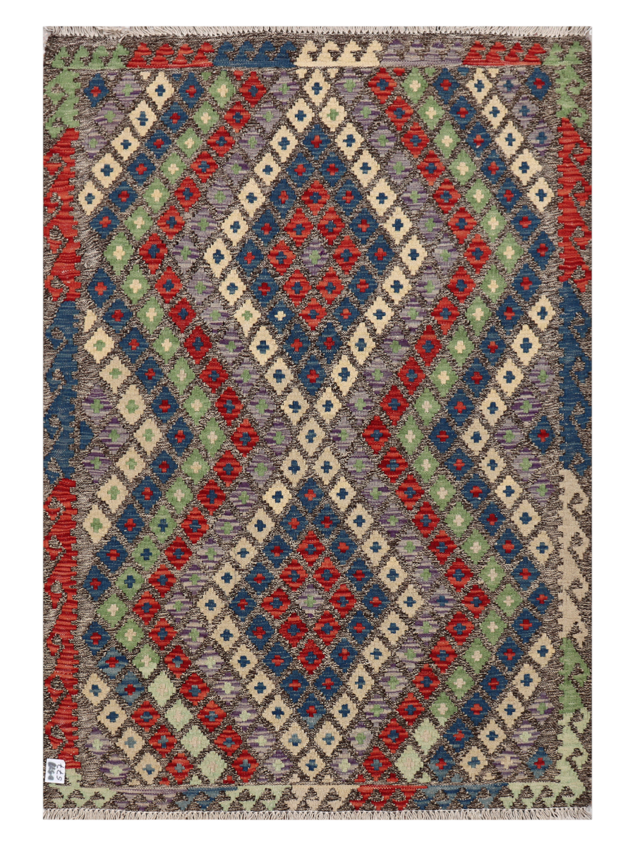 Maimana Kilim - 152 × 105 cm (5'0" x 3'5")