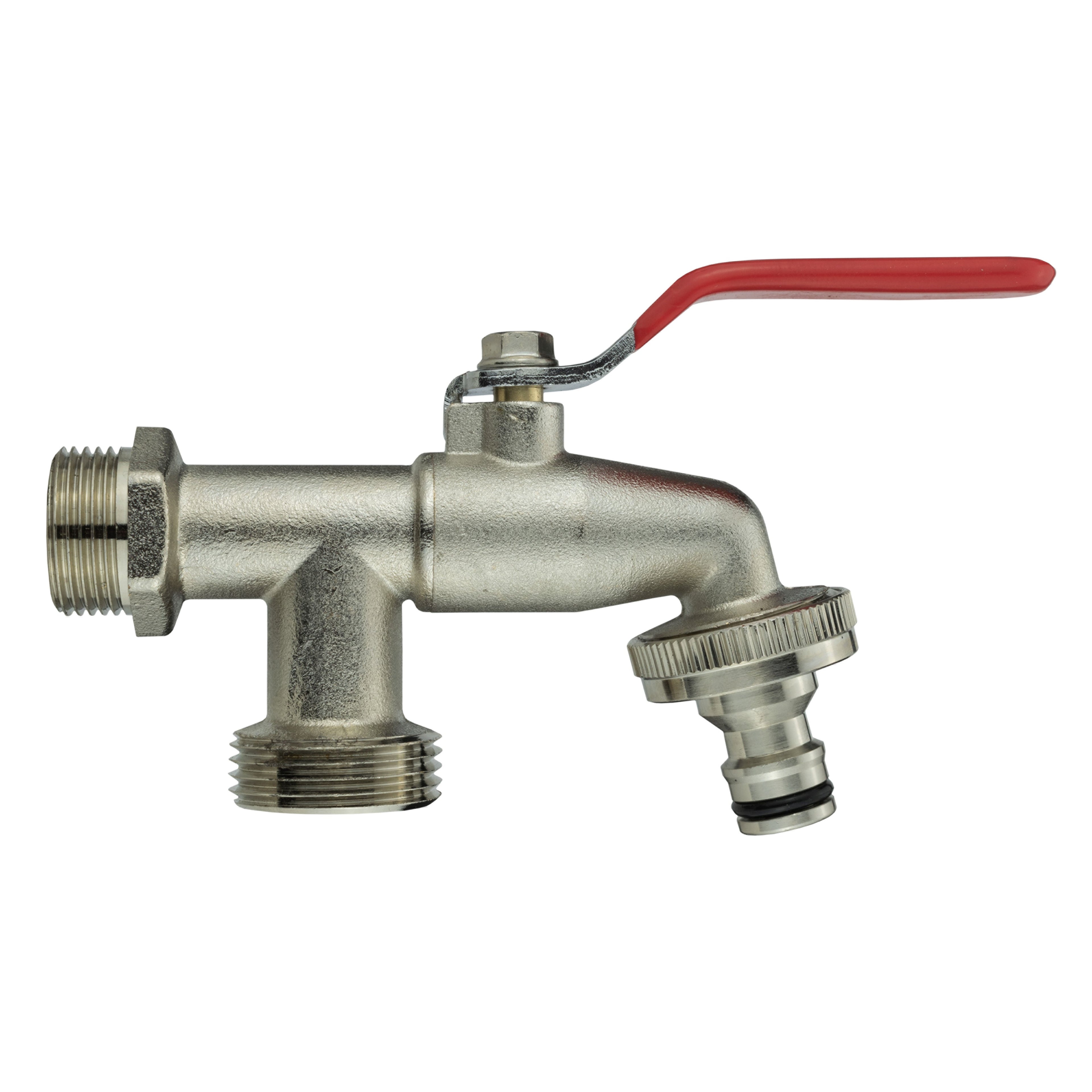 Wall Flange Kit 20mm MDPE + Quick Connect Triple Metal Splitter Tap Tap Adapter