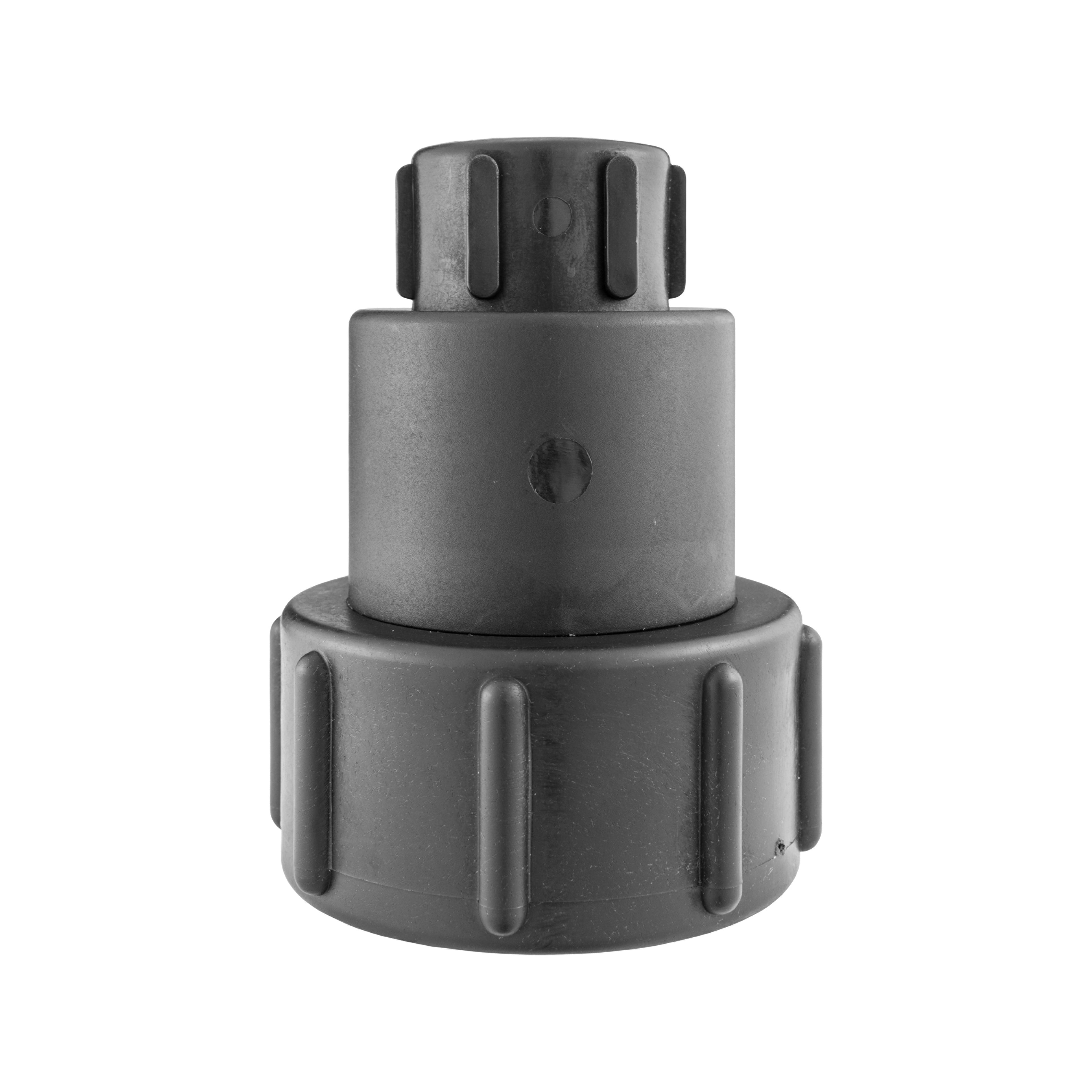 IBC 2in S60X6 - 1/2in BSP Extender Adaptor with Lever Tap Hose Barb and Lever Lo