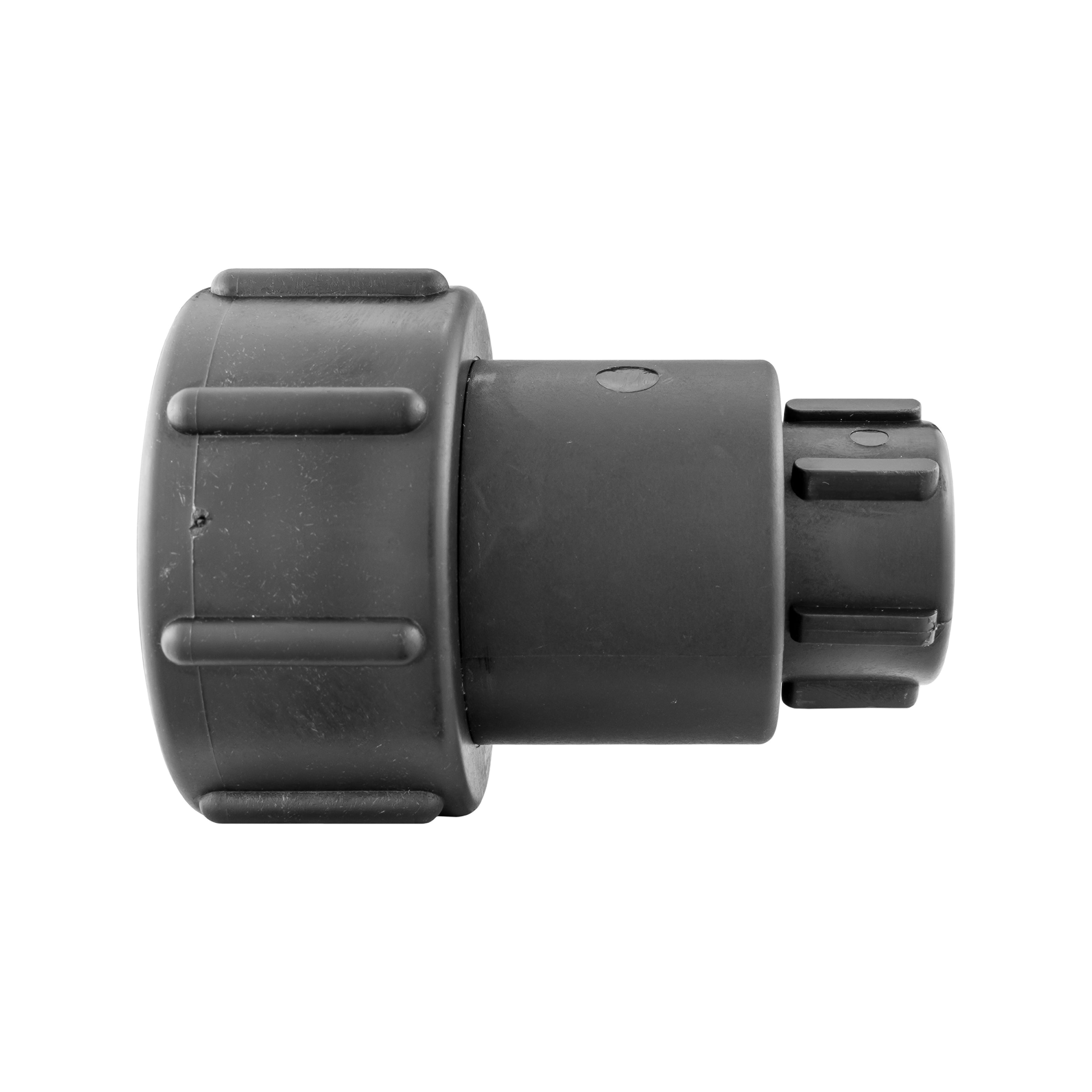 IBC 2in S60X6 - 1/2in BSP Extender Adaptor with Lever Tap Hose Barb and Lever Lo