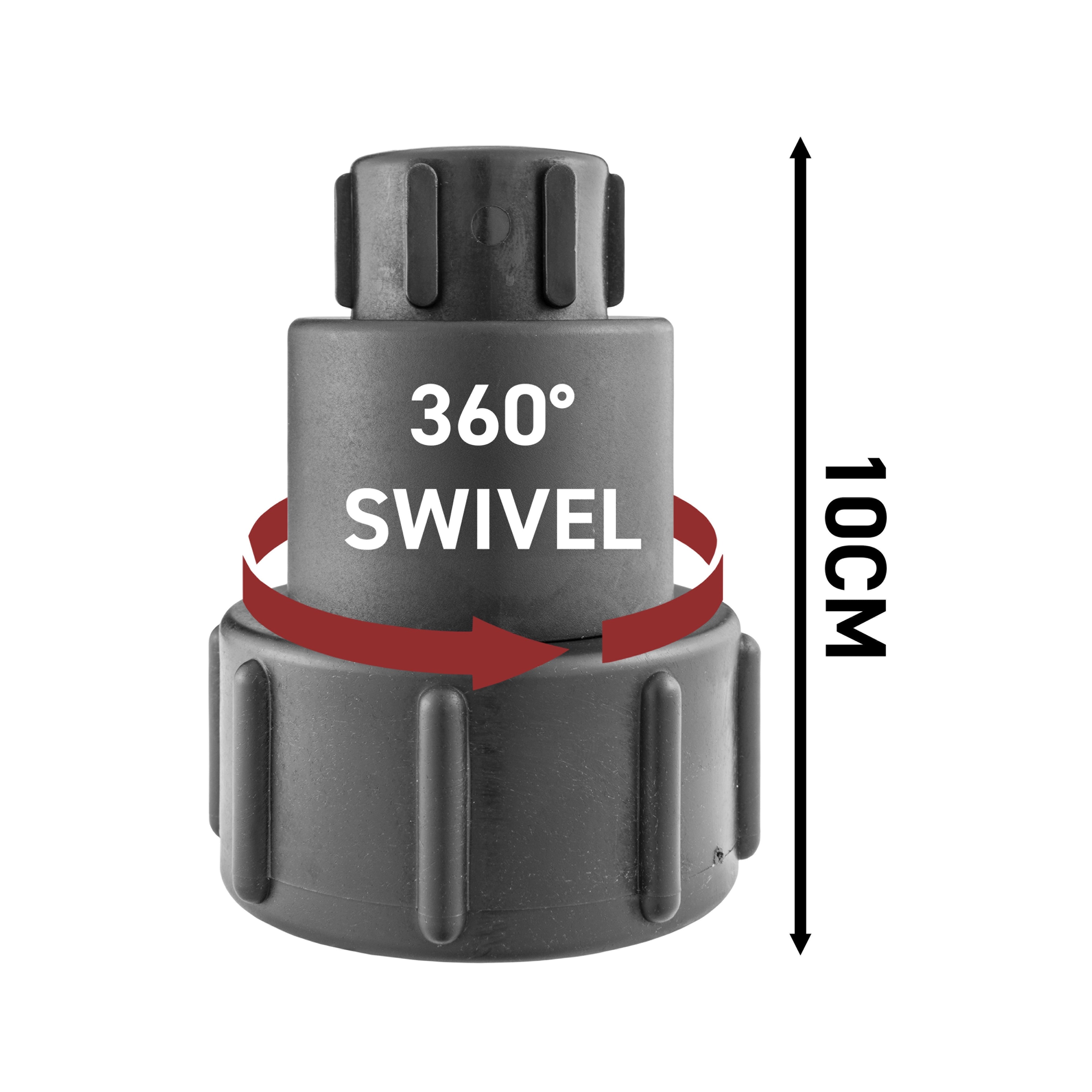 IBC 2in S60X6 - 1/2in BSP Extender Adaptor with Lever Tap Hose Barb and Lever Lo