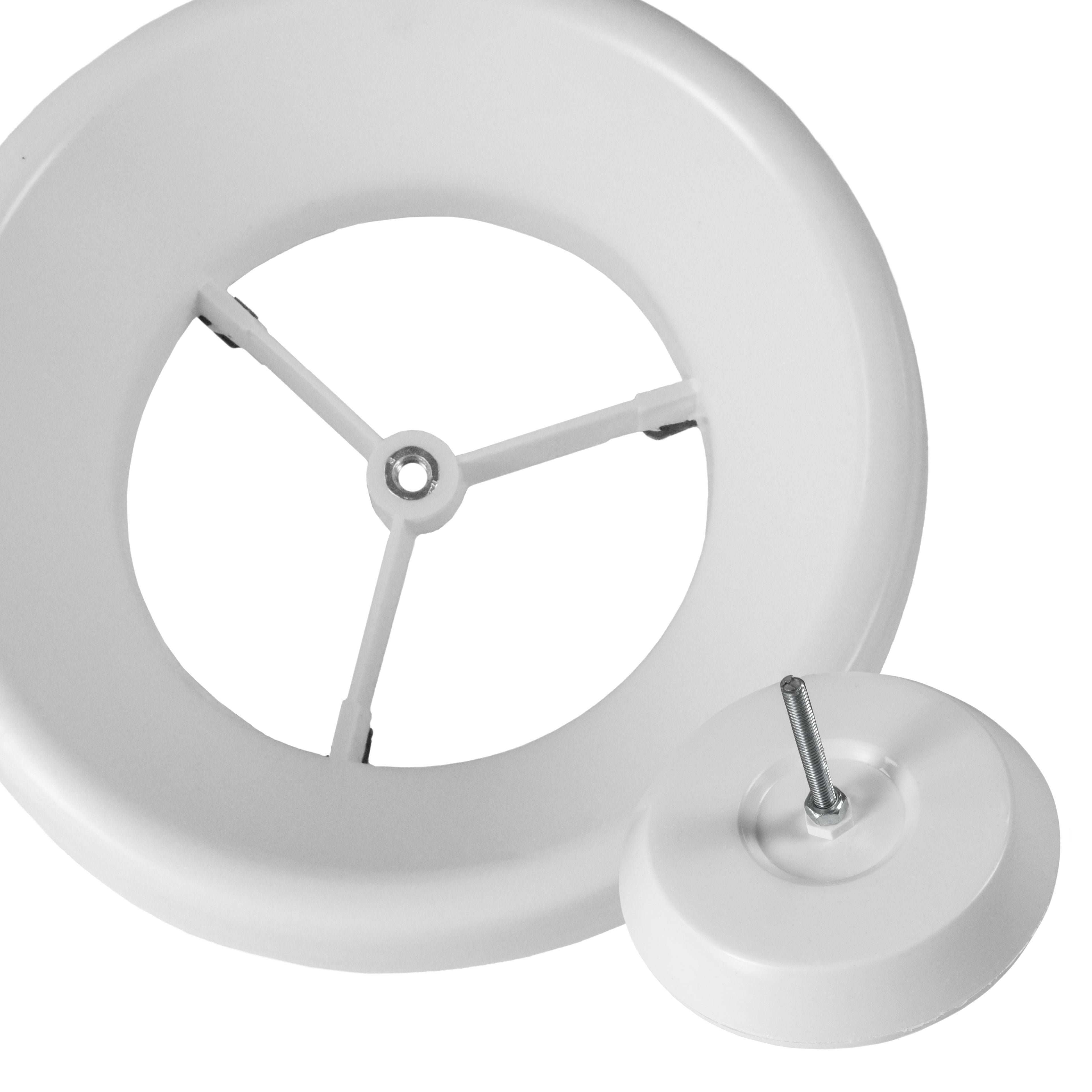 White Anemostat Intake Ceiling Valve, 100mm