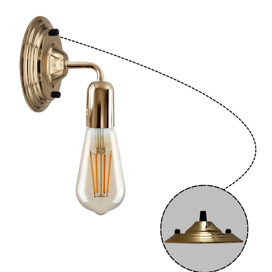140 mm Single Outlet Lighting Ceiling Rose ~5836