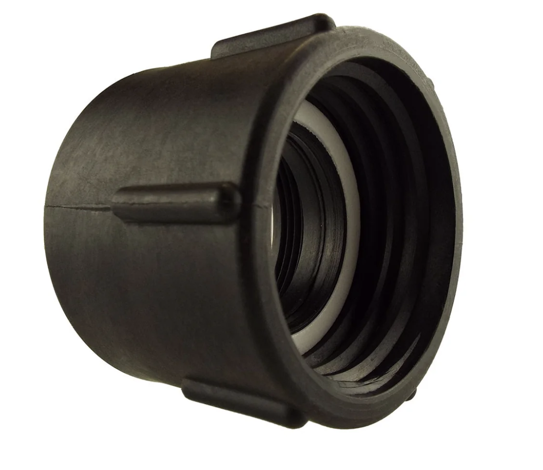 IBC 2 S60X6 Cap with 50mm Pond Straight Hose Connector Set Garden Irrigation Kit