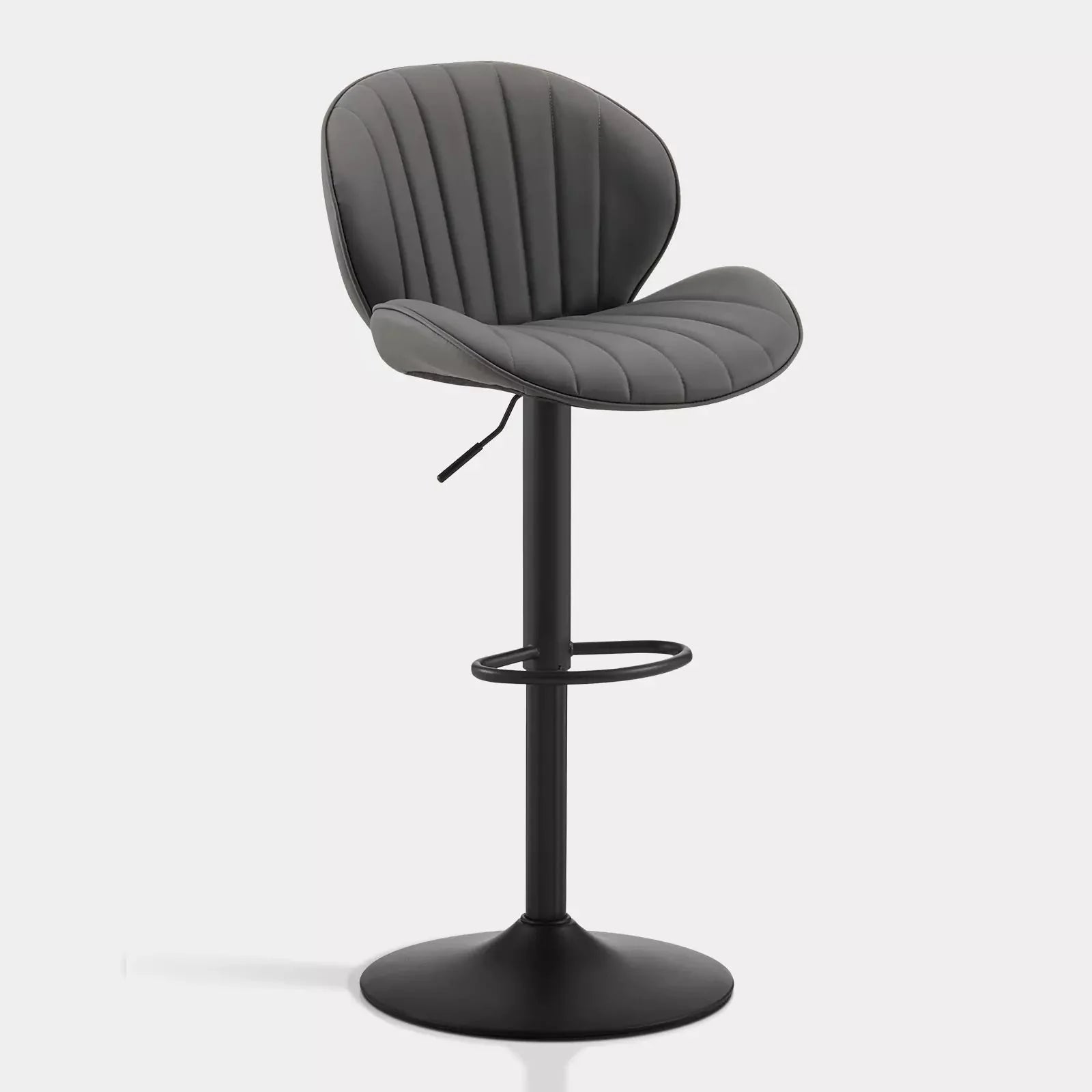 Caryol Faux Leather Bar Stool [Height Adjustable][Set of 2]